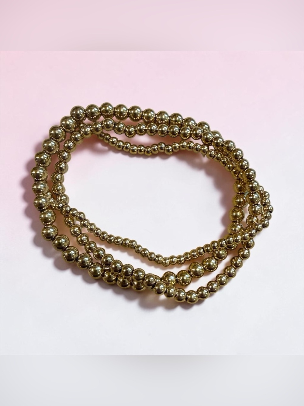 Plunder Gold Layered Beaded Bracelet